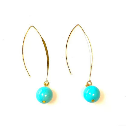 Turquoise Earrings 8 mm