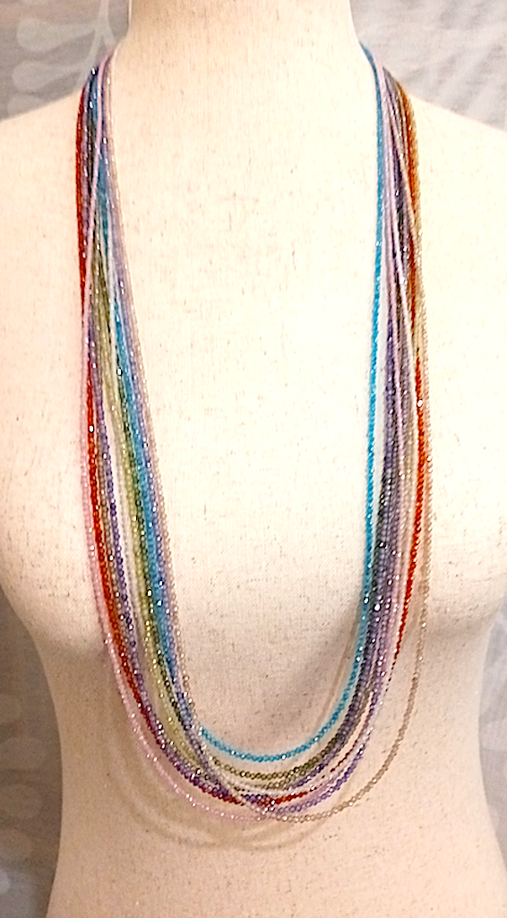 Zircon Necklace 35 Inch Length