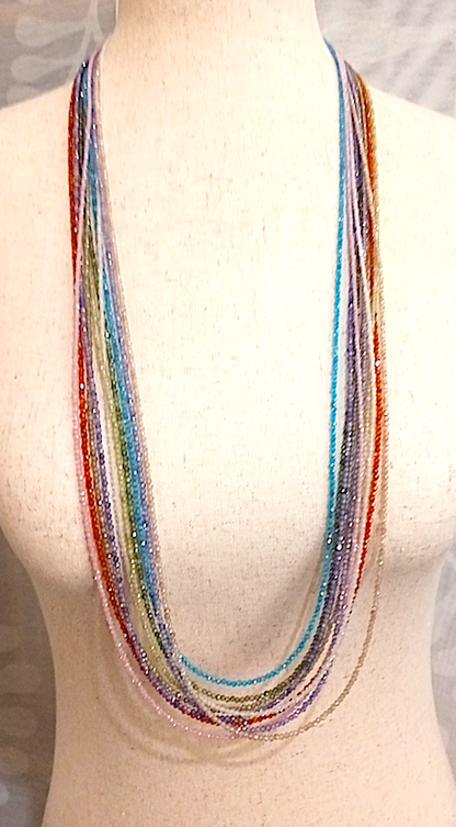 Zircon Necklace 35 Inch Length