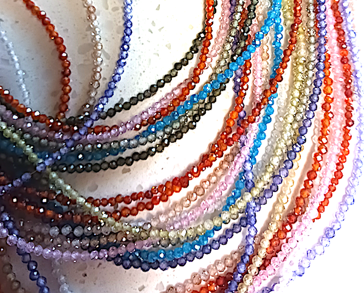 Zircon Necklace 35 Inch Length