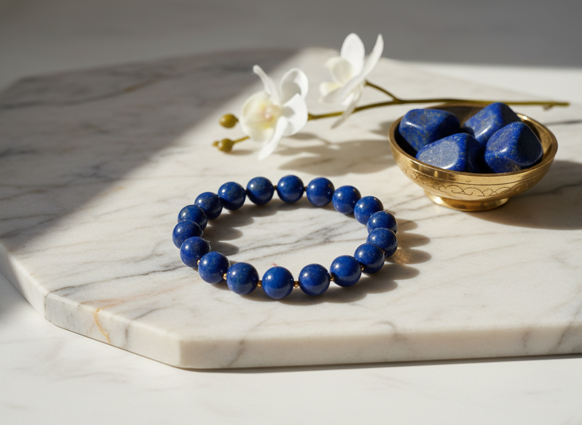 Lapis Bracelet in elegant setting
